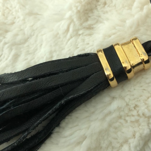 Vintage Black Leather Convertible Clutch/Crossbody - Picture 3 of 8